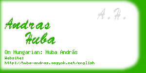 andras huba business card